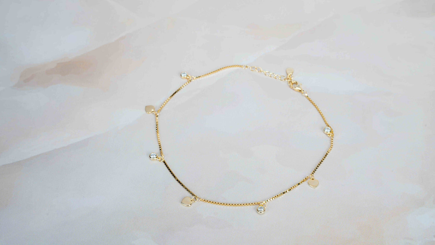 Aira Heart Anklet