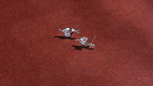 Silver Fawn Studs